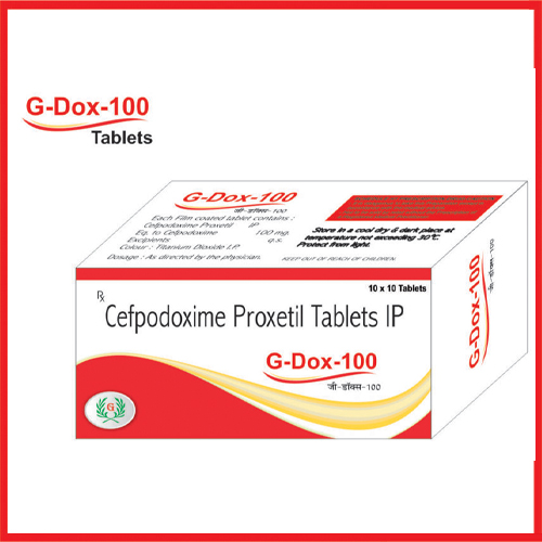 Product Name: G Dox 100, Compositions of G Dox 100 are Cefpodoxime Proxetil Tablets IP - Greef Formulations