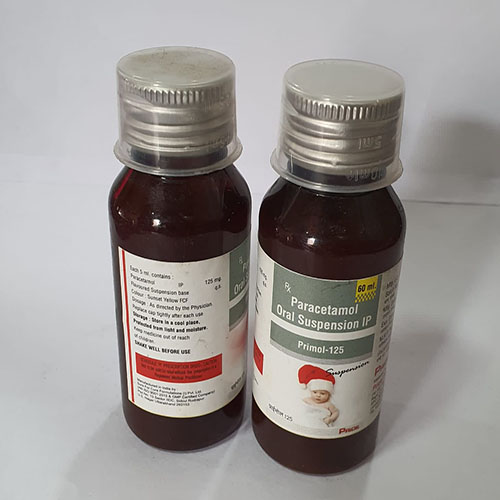 Product Name: Primol 125, Compositions of Primol 125 are Paracetamol Oral Suspension IP - Pride Pharma