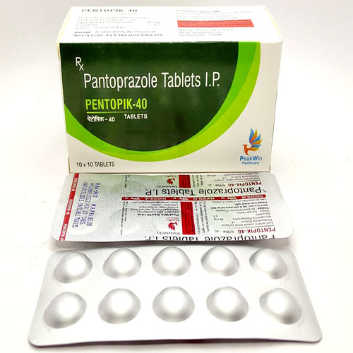 Product Name: Pentopic 40, Compositions of Pentopic 40 are Pantoprazole Tablets IP - Peakwin Healthcare