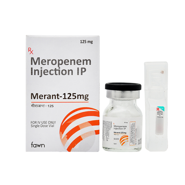 Product Name: MERANT 125, Compositions of MERANT 125 are Meropenem 125 mg - Fawn Incorporation