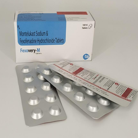 Product Name: Fexovery M, Compositions of Fexovery M are Montelukast Sodium & Fexofenadine Hydrochloride Tablets - Biodiscovery Lifesciences Pvt Ltd
