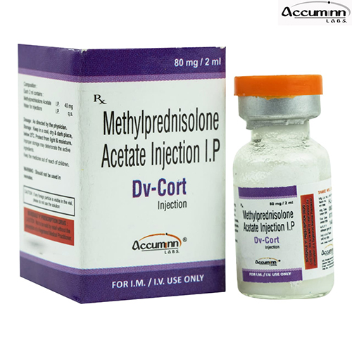 Product Name: Dv Cort, Compositions of Dv Cort are Methylprednisolone Acetate Injection IP - Accuminn Labs