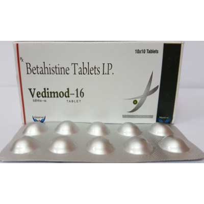 Product Name: Vedimod 16, Compositions of Vedimod 16 are Betahistine Tablets IP - Cubic Lifesciences Private Limited