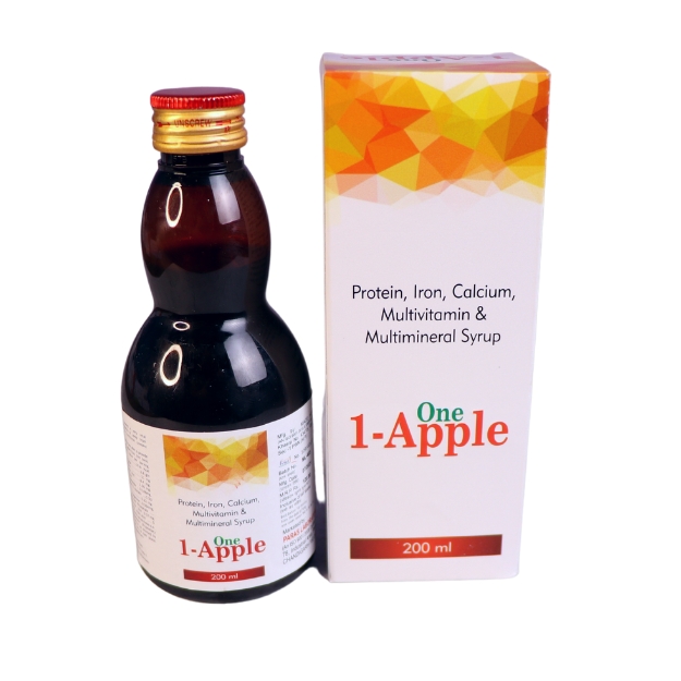 Product Name: One apple, Compositions of One apple are PROTEIN, IRON, CALCIUM, MILTIVITAMIN & MULTIMINERAL - Paras Laboratories Ltd