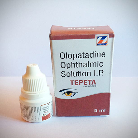 Product Name: Tepeta, Compositions of Tepeta are Olopatadine Ophthalmic Solution IP - Zerdia Healthcare Pvt Ltd