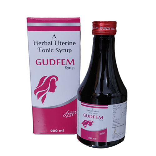 Product Name: Gudfem, Compositions of Gudfem are Herbal Uterine Tonic Syrup - Jecks Pharma
