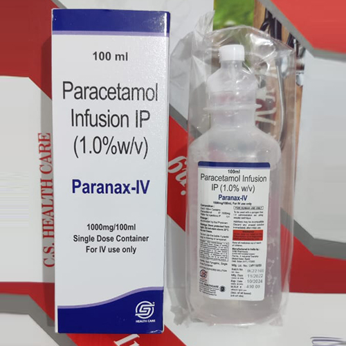 Product Name: Paranax IV, Compositions of Paranax IV are Paracetamol Infusion IP - C.S Healthcare