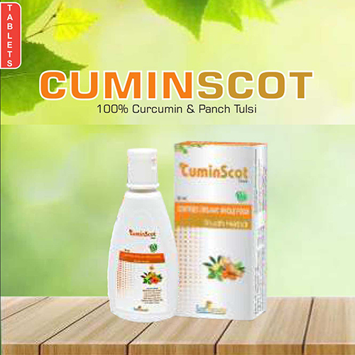 Product Name: Cuminscot, Compositions of Cuminscot are 100% Curcumin & Punch Tulsi - Pharma Drugs and Chemicals