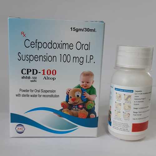 Product Name: CPD 100, Compositions of CPD 100 are Cefpodoxime Oral Suspension 100mg IP - Altop HealthCare