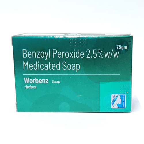 Product Name: Worbenz, Compositions of Worbenz are Benzoyl Peroxide 2.5% w/w Medicated Soap - WHC World Healthcare