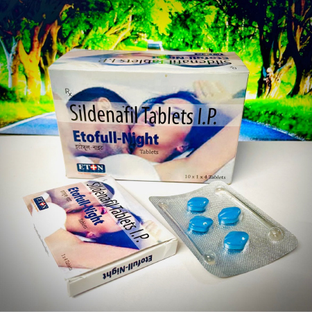 Product Name: Etofiil Night, Compositions of Etofiil Night are Sildenafil Tablets I.P. - Eton Biotech Private Limited