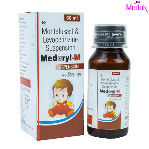 Product Name: Medoryl M, Compositions of Medoryl M are Montelukast  & Levocetirizine Suspension - Medok Life Sciences Pvt. Ltd