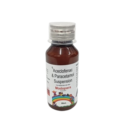 Product Name: Modopara, Compositions of Modopara are Aceclofenac & Paracetamol Suspension - Medlo Biotech