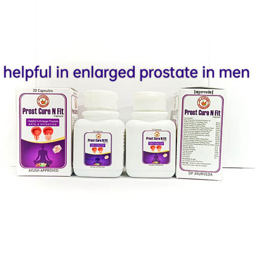 Product Name: Prost Cure N Fit, Compositions of Prost Cure N Fit are Helpul in enlarged prostate in men - DP Ayurveda