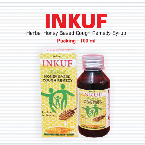 Product Name: Inkuf, Compositions of Inkuf are Herbal Honey Based Cough Remedy Syrup - Pharma Drugs and Chemicals