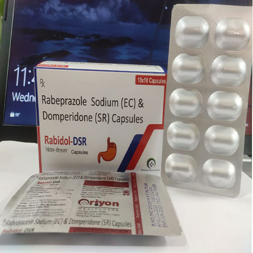 Product Name: Rabidol DSR, Compositions of Rabidol DSR are Rabeprazole Sodium & Domeridone - Oriyon Healthcare