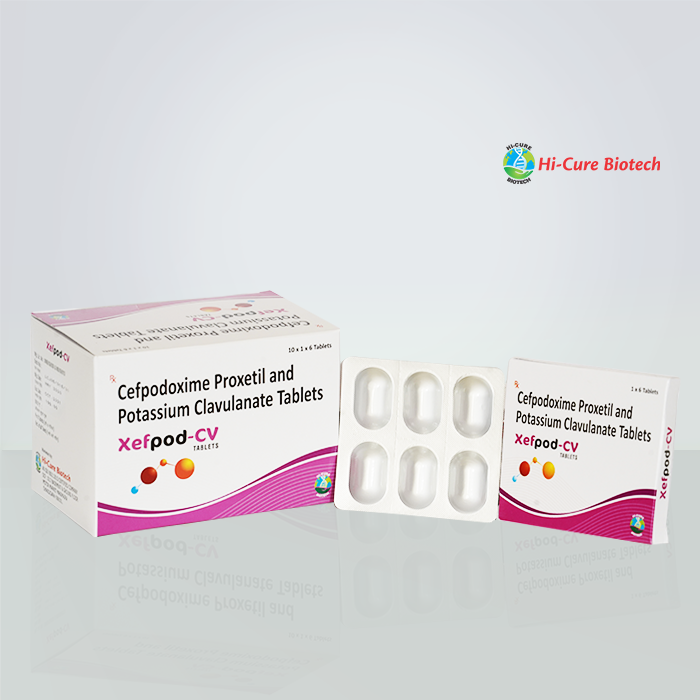 Product Name: XEFPOD CV, Compositions of XEFPOD CV are CEFPODOXIME PROXETIL 200 MG + CLAVULANIC ACID 125 MG - Reomax Care