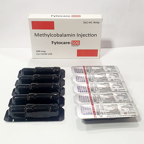 Product Name: Fytocare 500, Compositions of Methylcobalamin Injection are Methylcobalamin Injection - Pride Pharma
