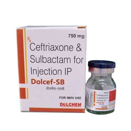 Product Name: Dolcef SB, Compositions of Dolcef SB are Ceftriaxone & Sulbactam for Injection IP - Dolchem Pharmaceuticals Private Limited