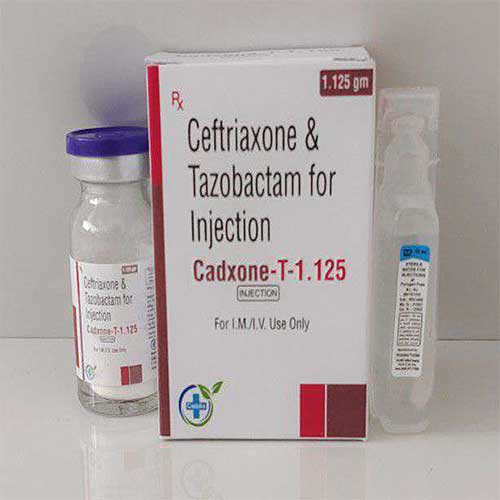 Product Name: Cadxone T 1.125, Compositions of Cadxone T 1.125 are Ceftriaxone & Tazobactam for Injection - Caddix Healthcare