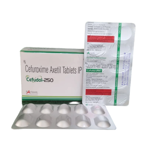Product Name: Cefudol 250, Compositions of Cefudol 250 are Cefuroxime Axetil Tablets IP - Dolchem Pharmaceuticals Private Limited