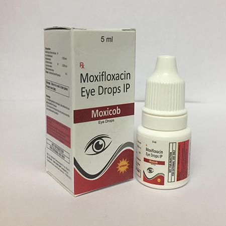 Product Name: MOXICOB, Compositions of MOXICOB are Moxifloxacin & Ketorolac Eye Drops - Apikos Pharma