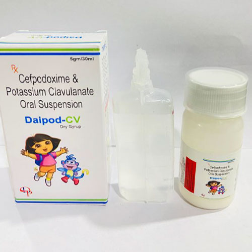 Product Name: Daipod CV, Compositions of Daipod CV are Cefpodoxime and Potassium Clavulanate Oral Suspension - Disan Pharma