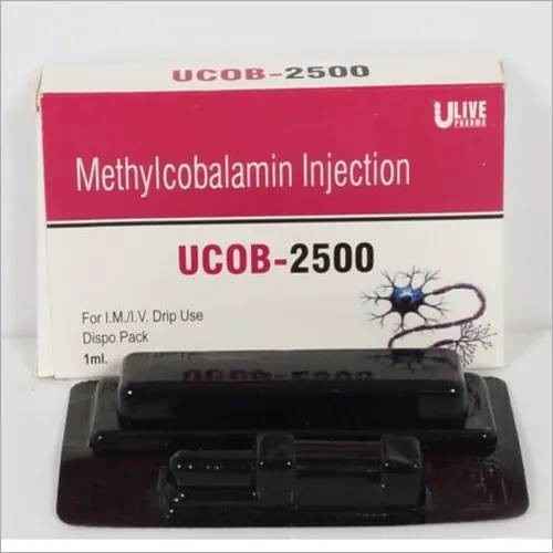 Product Name: UCOB 2500, Compositions of UCOB 2500 are Methylcobalamin-Injection - Yodley LifeSciences Private Limited