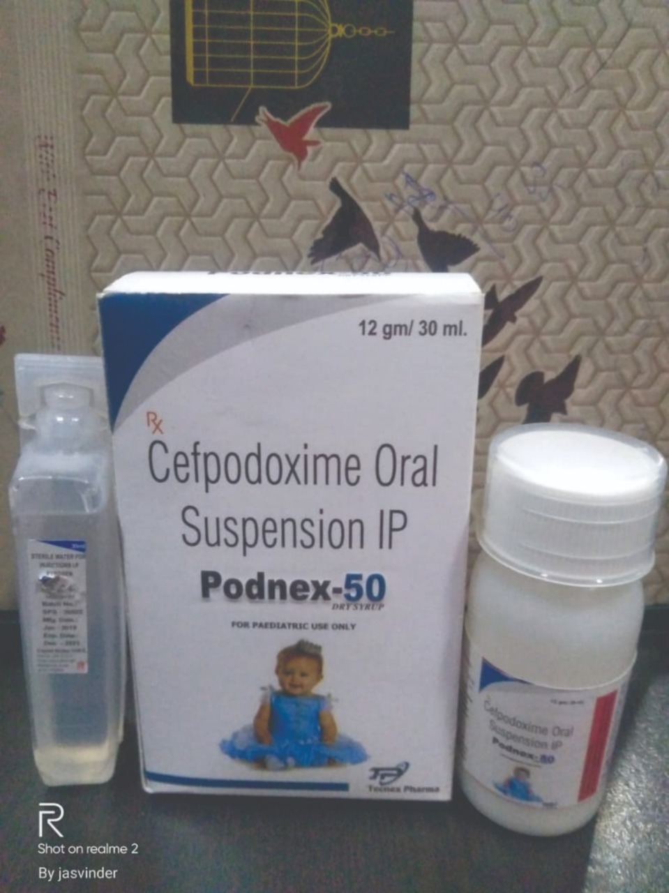 Product Name: PODNEX 50, Compositions of PODNEX 50 are Cefpodoxime Oral Suspension IP - Tecnex Pharma