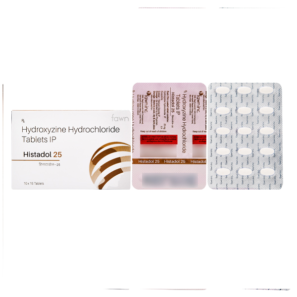 Product Name: HISTADOL 25, Compositions of are Hydroxyzine Hydrochloride 25 mg. - Fawn Incorporation