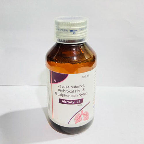 Product Name: Abrodyl L5, Compositions of Abrodyl L5 are Levosalbutamol, Ambroxol HCI and Guaiphenesin Syrup - Disan Pharma