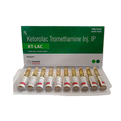 Product Name: KT  LAC , Compositions of KT  LAC  are Ketorolac Tromethamine Injection.IP - Human Biolife India Pvt. Ltd