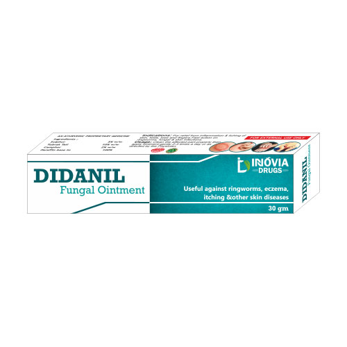 Product Name: Didanil Fungel Oinment, Compositions of Didanil Fungel Oinment are Useful Against ringwarms,Eczema,Itching & Other Skin Diseases - Innovia Drugs