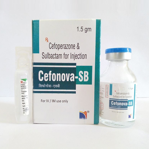 Product Name: Cefonova SB, Compositions of Cefonova SB are Cefoperazone & sulbactom For Injection - Nova Indus Pharmaceuticals
