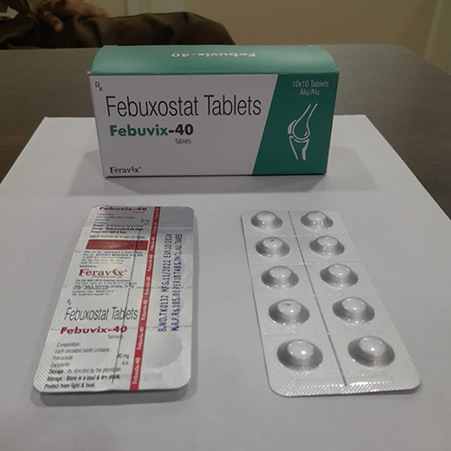 Product Name: Febuvix 40, Compositions of Febuvix 40 are Febuxostat Tablets - Feravix Lifesciences