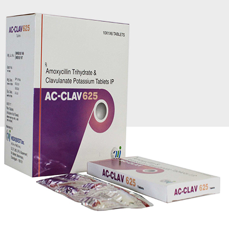 Product Name: AC CLAV 625, Compositions of Amoxycillin Trihydrate & Clavulanate Potassium Tablets IP are Amoxycillin Trihydrate & Clavulanate Potassium Tablets IP - Mediquest Inc