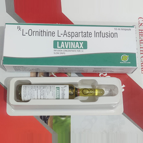 Product Name: LAVINAX , Compositions of LAVINAX  are L Ornithine L Aspartate Infusion - C.S Healthcare