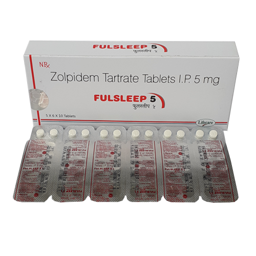 Product Name: Fulsleep 5, Compositions of Fulsleep 5 are Zolpidem Tartrate Tablets IP 5mg - Lifecare Neuro Products Ltd.