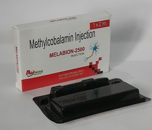 Product Name: Melabion 2500, Compositions of Melabion 2500 are Methylcobalamin Injections - Aidway Biotech