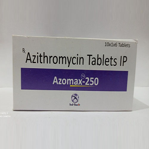 Product Name: Azomax 250, Compositions of Azomax 250 are Azithromycin Tablets IP - Yazur Life Sciences