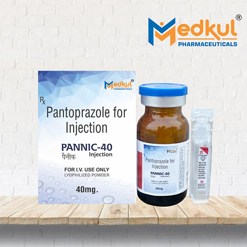 Product Name: Pannic 40, Compositions of Pannic 40 are Pantaprazole for Injection - Medkul Pharmaceuticals