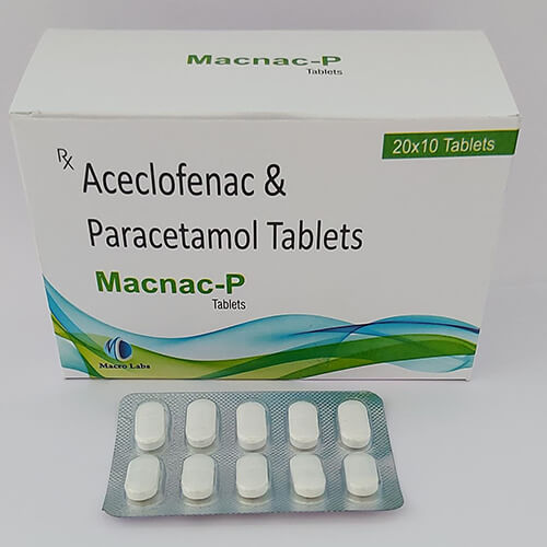 Product Name: Macnac P, Compositions of Macnac P are Aceclefenac &  Parecetamol Tablets - Macro Labs Pvt Ltd