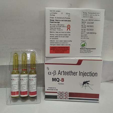 Product Name: MQ B, Compositions of MQ B are Alpha-Beta Arteether Injection - Biotanic Pharmaceuticals