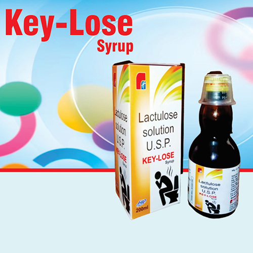 Product Name: KEY LOSE Syrup, Compositions of KEY LOSE Syrup are Lactulose solution U.S.P. - Healthkey Life Science Private Limited