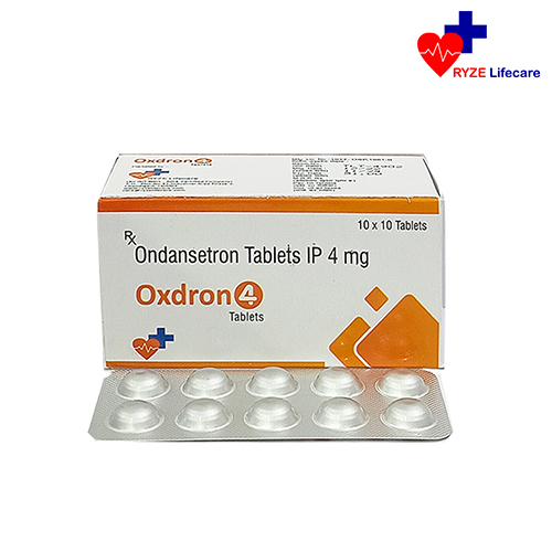 Product Name: Oxdron 4, Compositions of Oxdron 4 are Ondansetron Tablets IP 4 mg - Ryze Lifecare