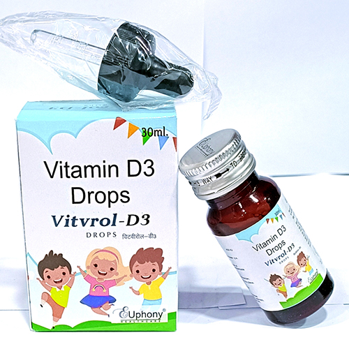 Product Name: Vitvrol D3, Compositions of Vitvrol D3 are Vitamins D3 Drops - Euphony Healthcare