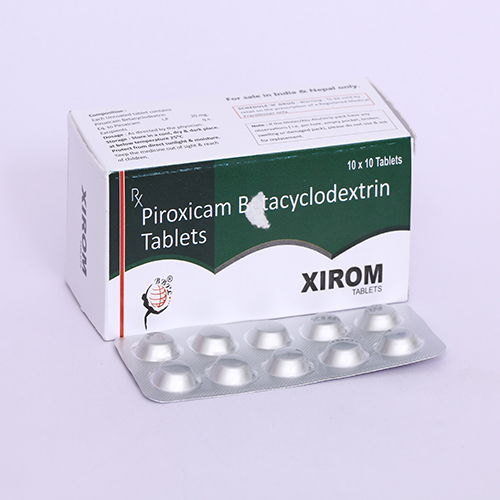 Product Name: XIROM, Compositions of XIROM are Piroxicam Betacyclodextrin Tablets - Biomax Biotechnics Pvt. Ltd