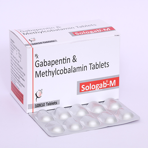 Product Name: SOLOGAB M, Compositions of SOLOGAB M are Gabapentin & Methylcobalamin Tablets - Biomax Biotechnics Pvt. Ltd