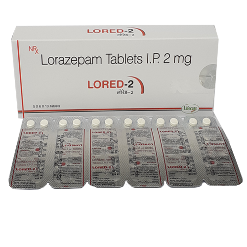 Product Name: Lored 2, Compositions of Lored 2 are Lorazepam Tablets IP 1mg - Lifecare Neuro Products Ltd.