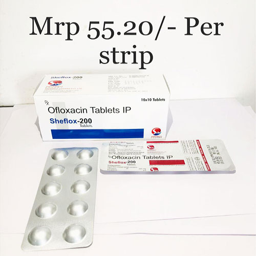 Product Name: Sheflox 200, Compositions of Sheflox 200 are Ofloxacin - Shedwell Pharma Private Limited